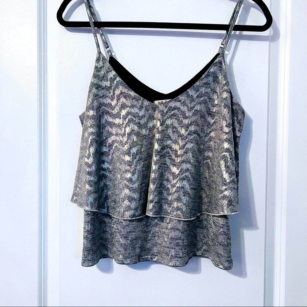 Belle Du Jour Flared Glam Tank Top